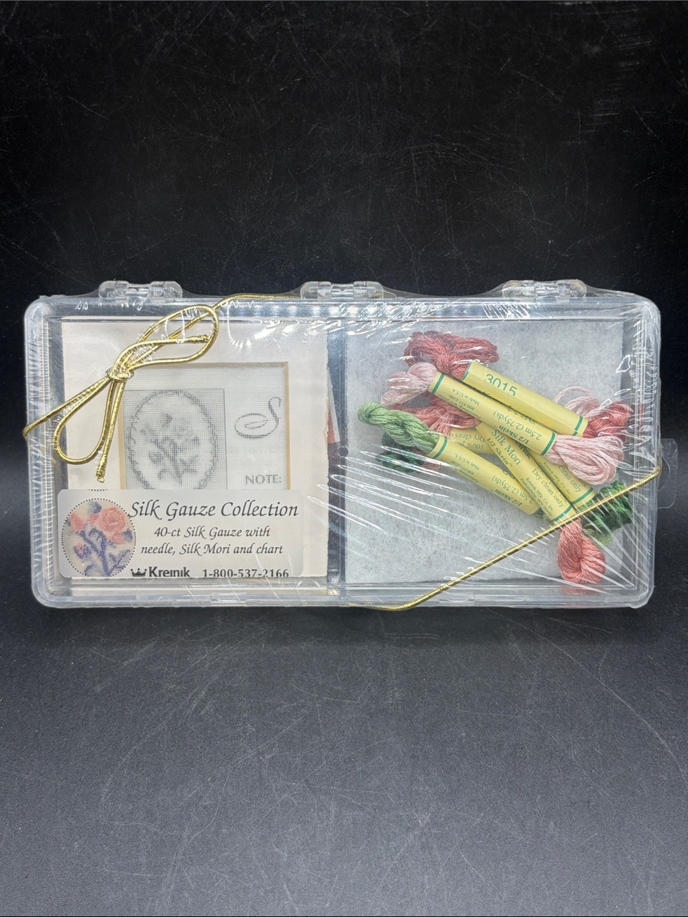 Kreinik Silk Gauze Collection Silk Thread DIY Floral Brooch Kit Gift Box Set